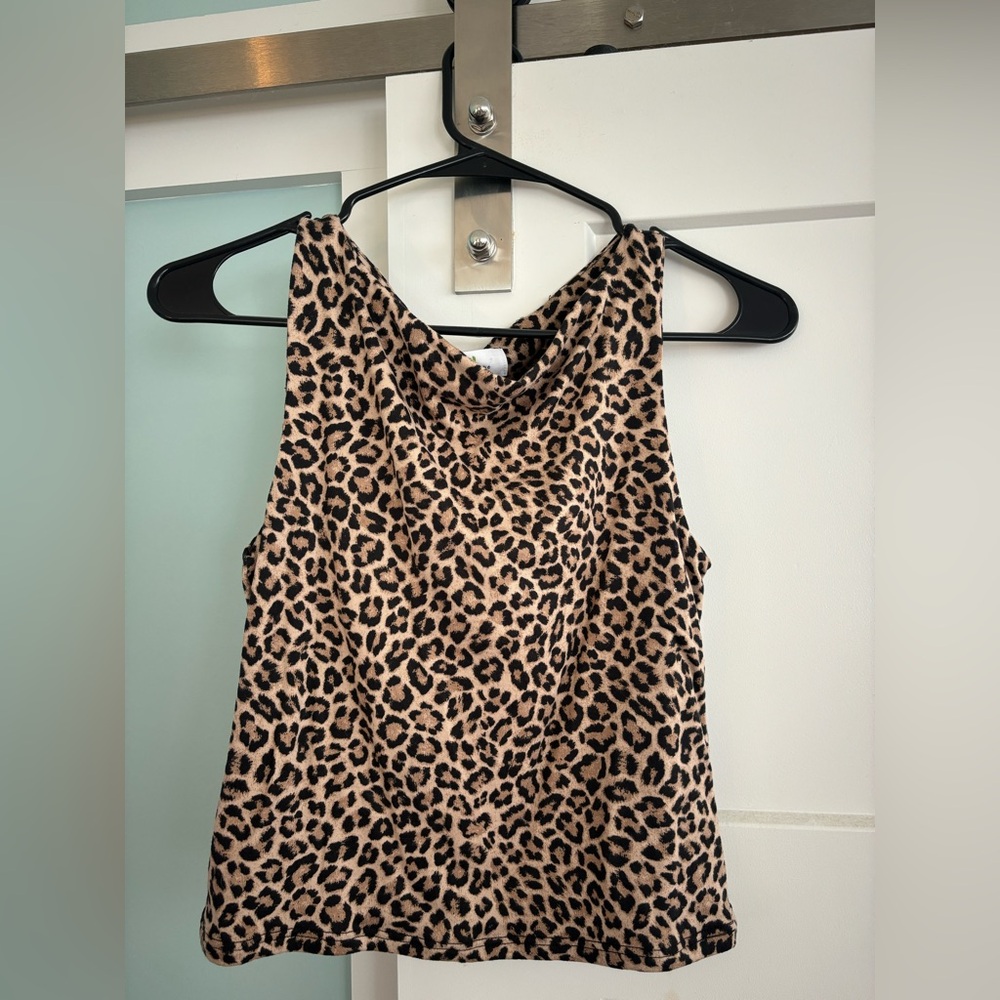 Cheetah print tank top